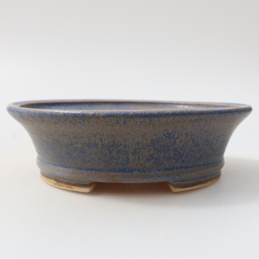 Ceramiczna miska do bonsai 12,5 x 11,5 x 4 cm, kolor niebieski