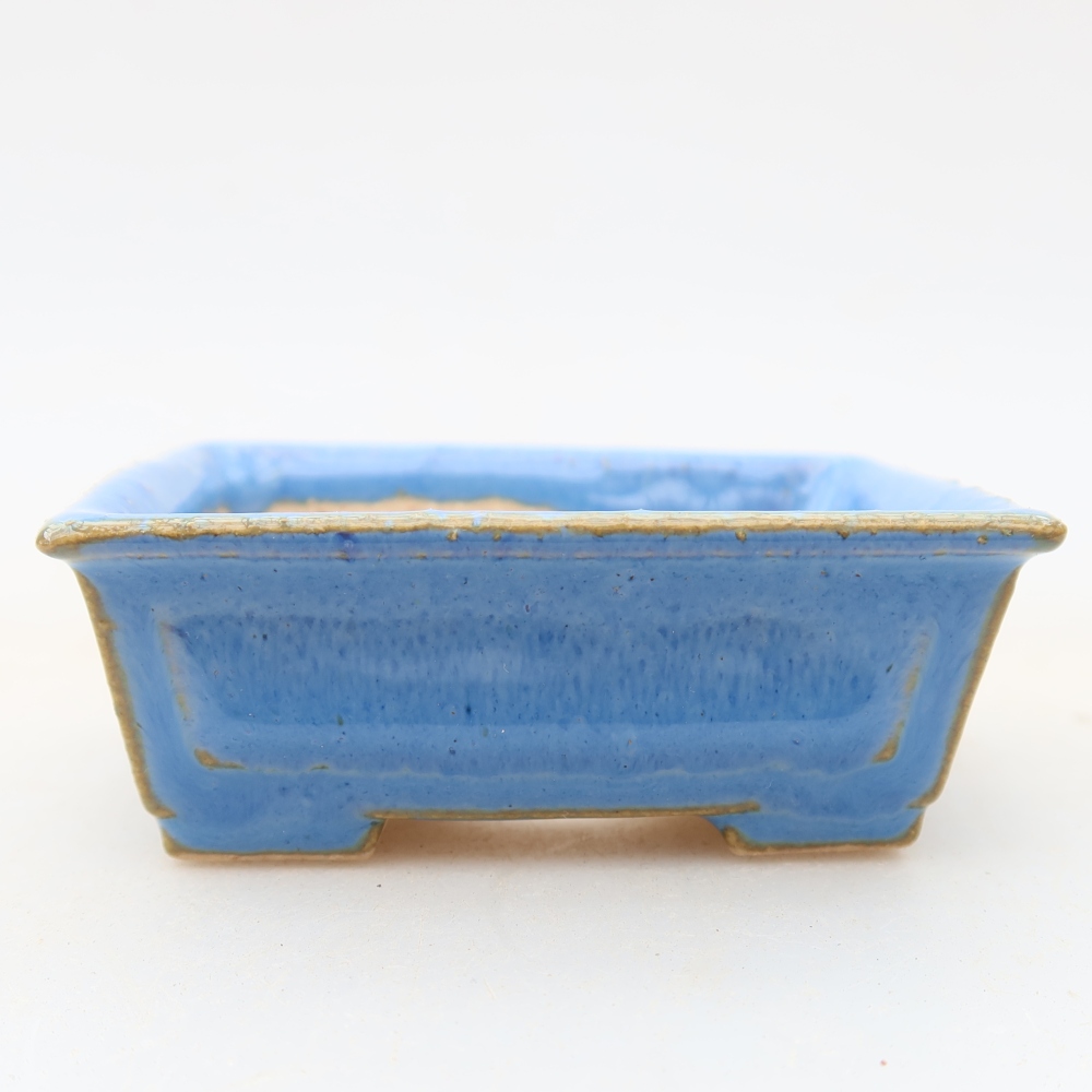 Ceramiczna miseczka do bonsai 6,5 x 6,5 x 2,5 cm, kolor niebieski