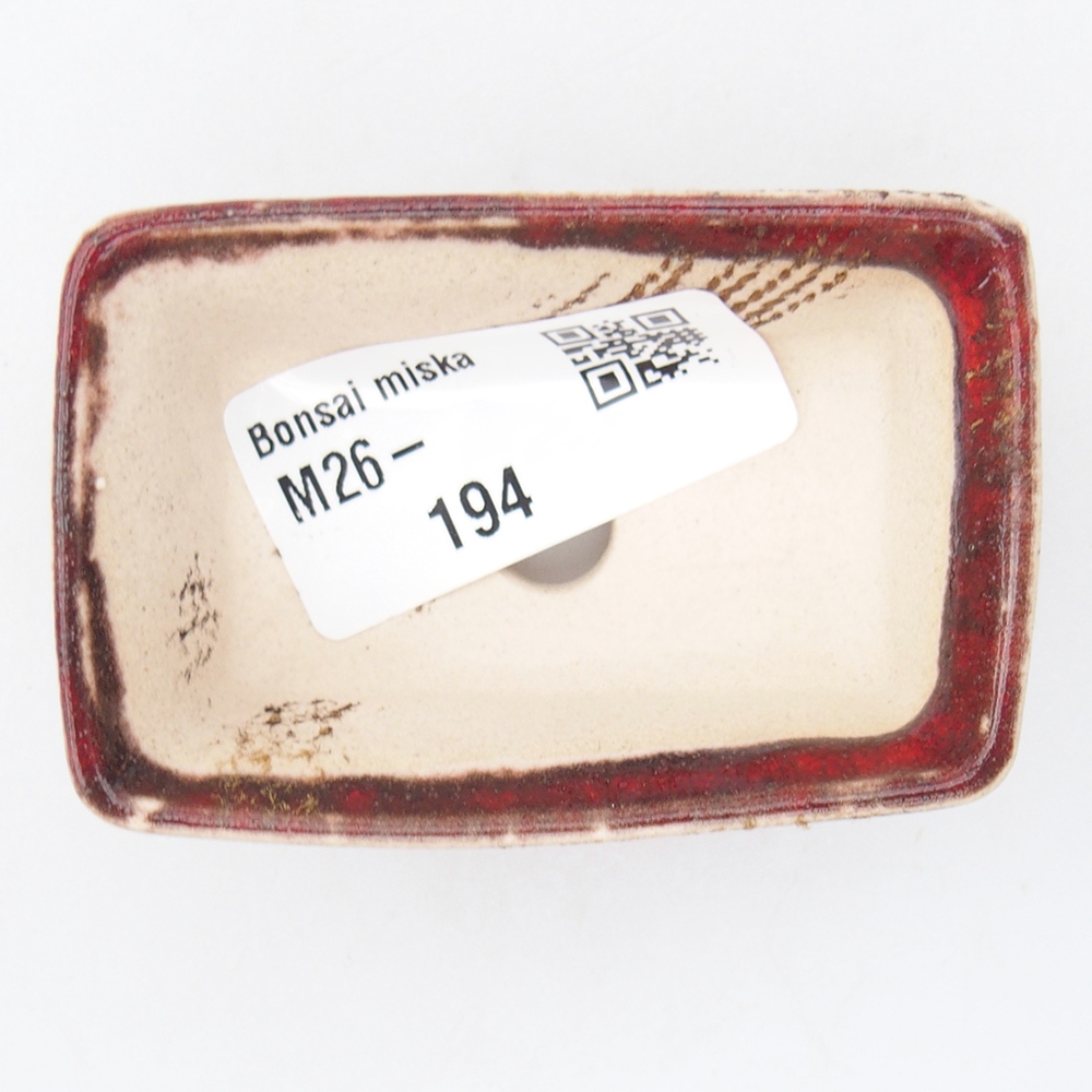 Mini miska do bonsai 6,5 x 4,5 x 2,5 cm, pomarańczowa
