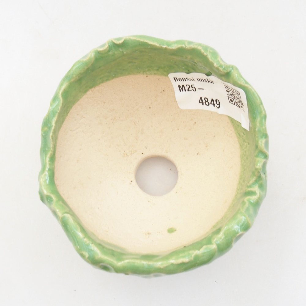 Muszla ceramiczna 7,5 x 7,5 x 5,5 cm, kolor zielony