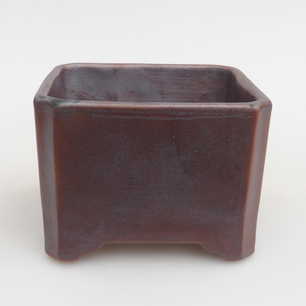 Ceramiczna miska bonsai 9,5 x 9,5 x 7 cm, kolor metaliczny