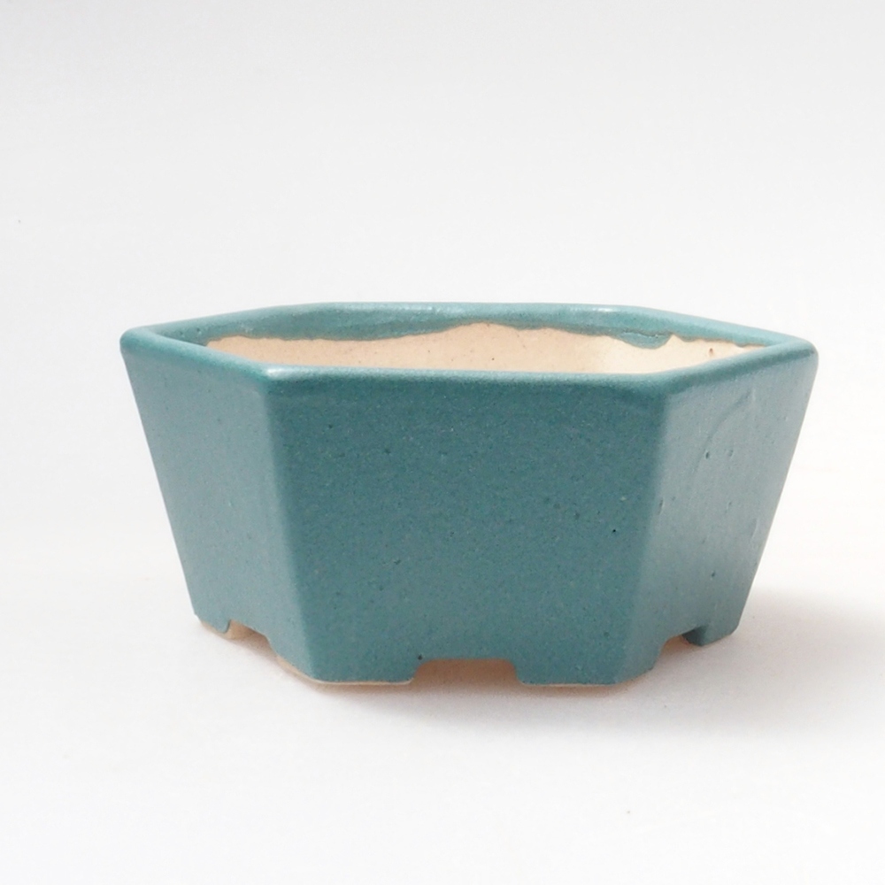 Ceramiczna miska bonsai 5,5 x 5,5 x 2,5 cm, kolor niebieski