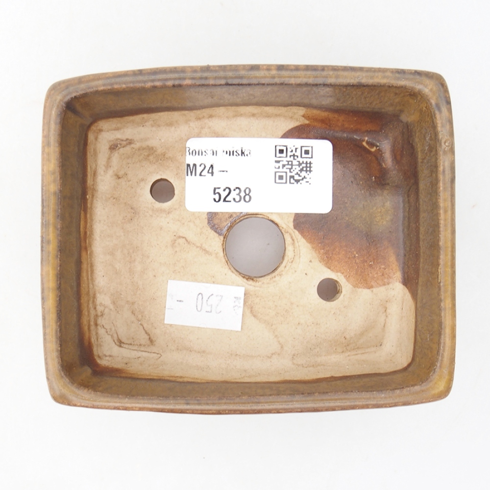 Ceramiczna miska do bonsai 10 x 8,5 x 4 cm, kolor brązowy