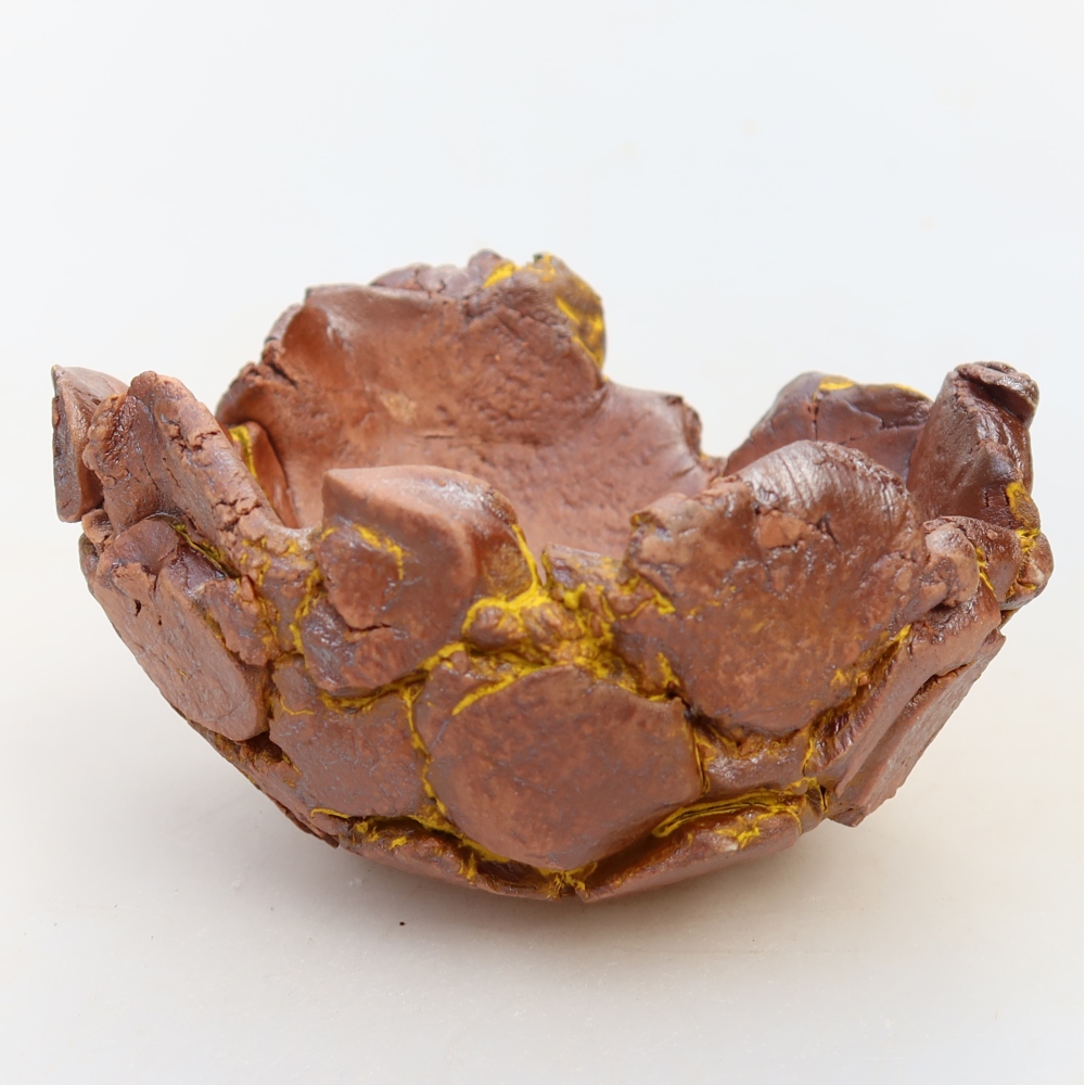Ceramiczna skorupka  9,5 x 9 x 6 cm, kolor żółty