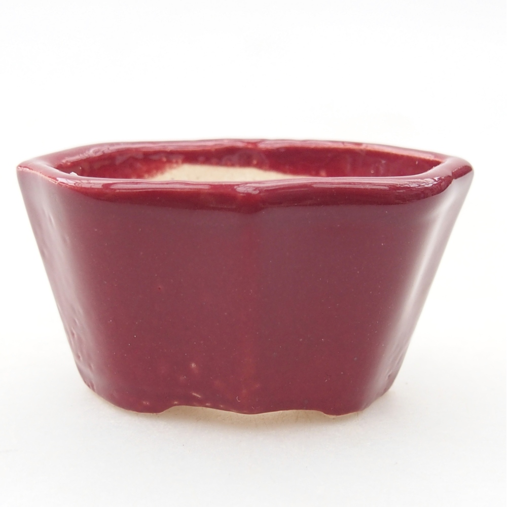 Mini miska do bonsai 4,5 x 3 x 2,5 cm, kolor bordowy