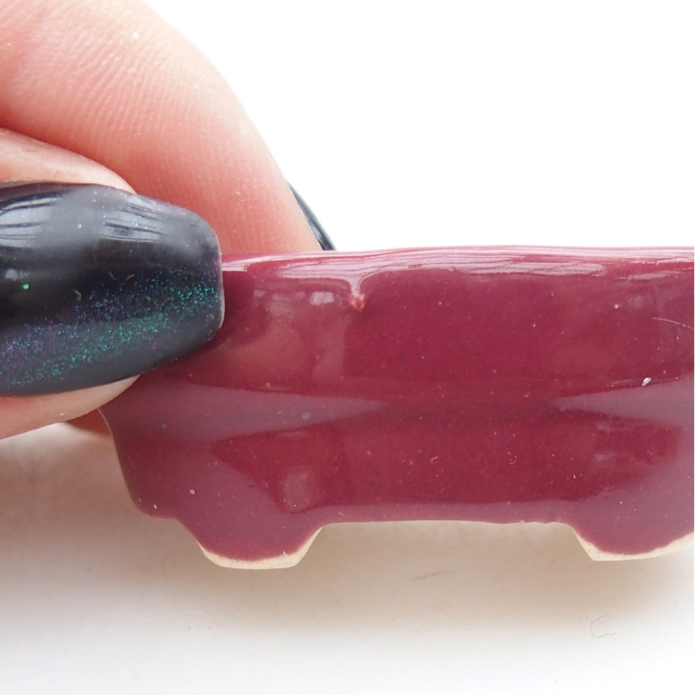 Mini miska do bonsai 4 x 2,5 x 2 cm, bordowa