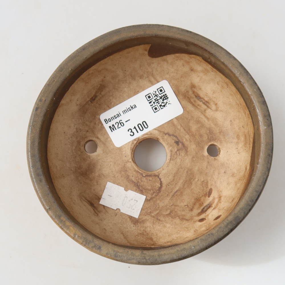 Ceramiczna miska do bonsai 10,5 x 10,5 x 4 cm, kolor brązowy