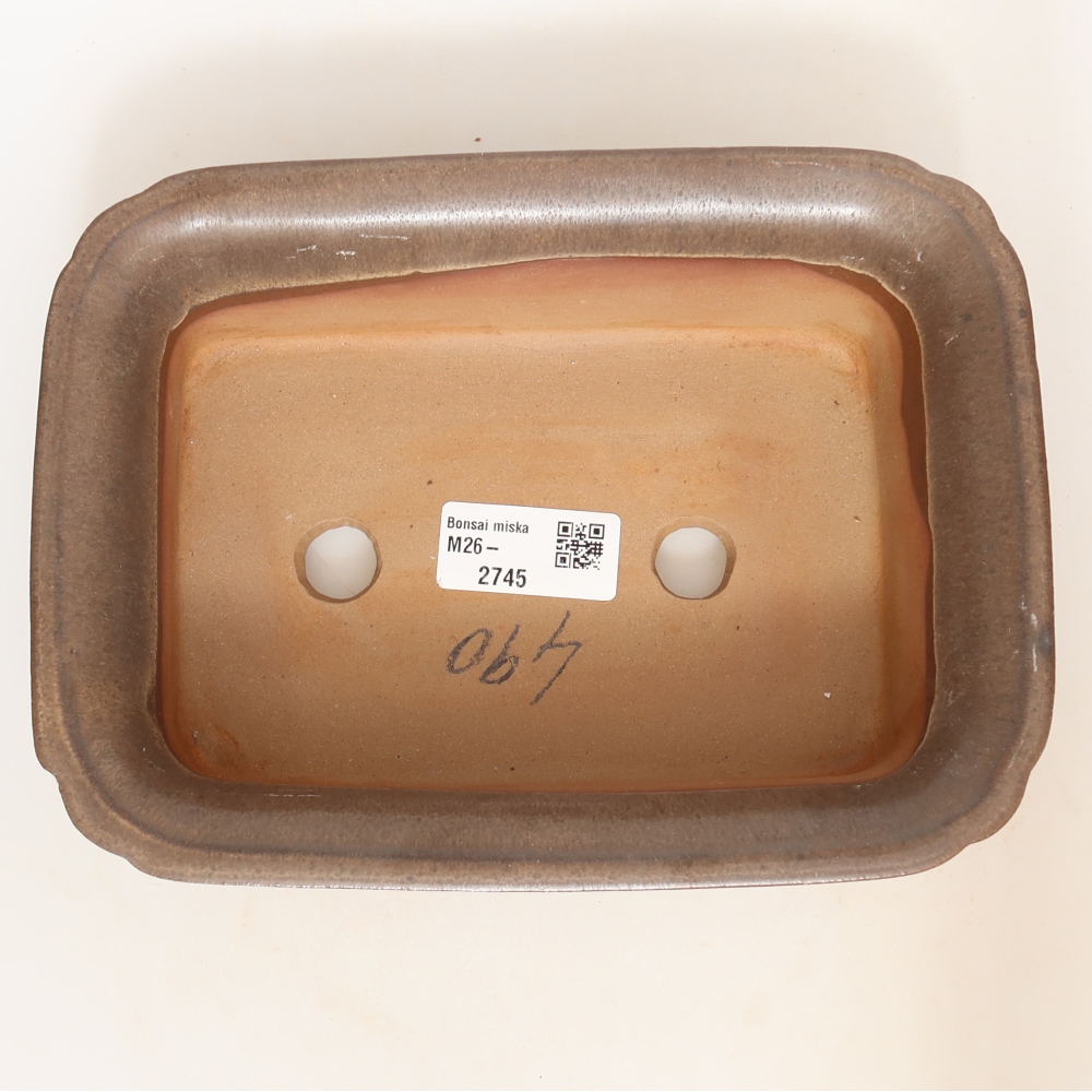 Miska ceramiczna  20 x 15,5 x 5,5 cm, kolor brązowy
