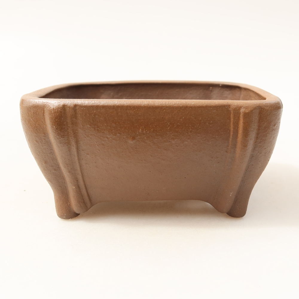 Ceramiczna miska do bonsai 10,5 x 10,5 x 4,5 cm, kolor brązowy