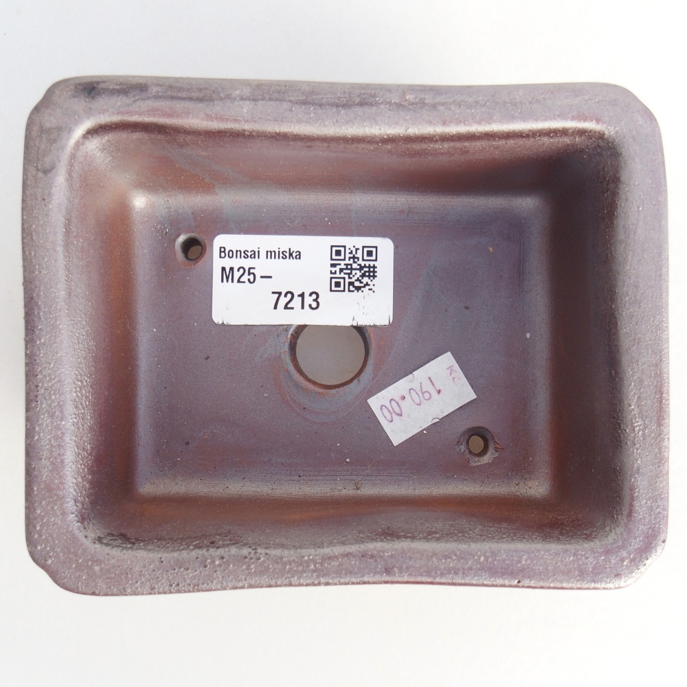 Ceramiczna miska do bonsai 12 x 9,5 x 5 cm, kolor metaliczny