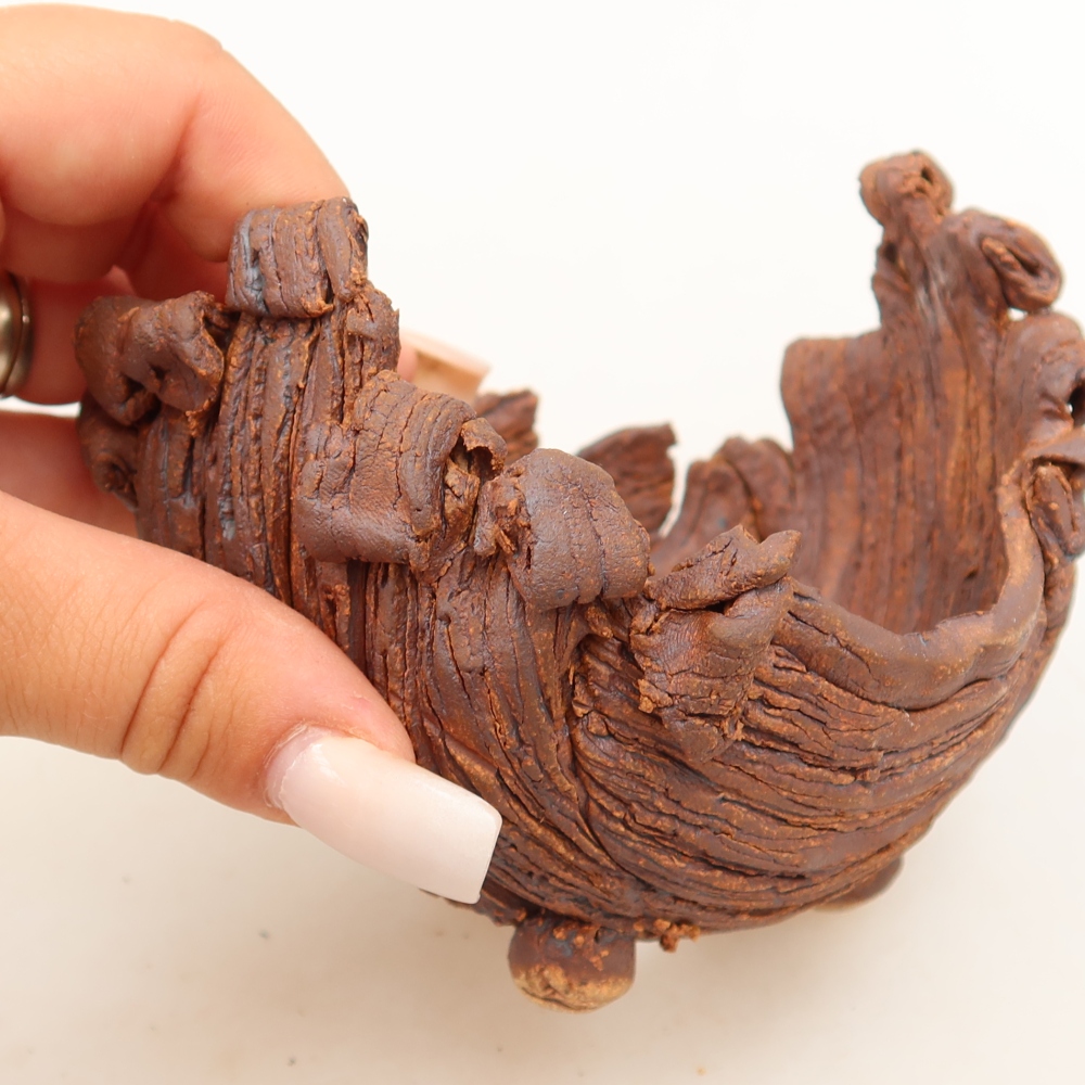 Ceramiczna skorupa  11,5 x 10 x 8 cm, kolor brązowy
