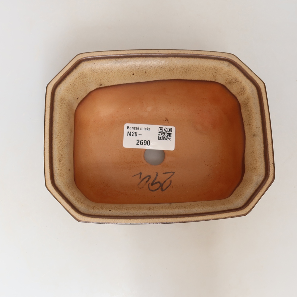 Miska ceramiczna  15 x 12 x 7 cm, kolor beżowy