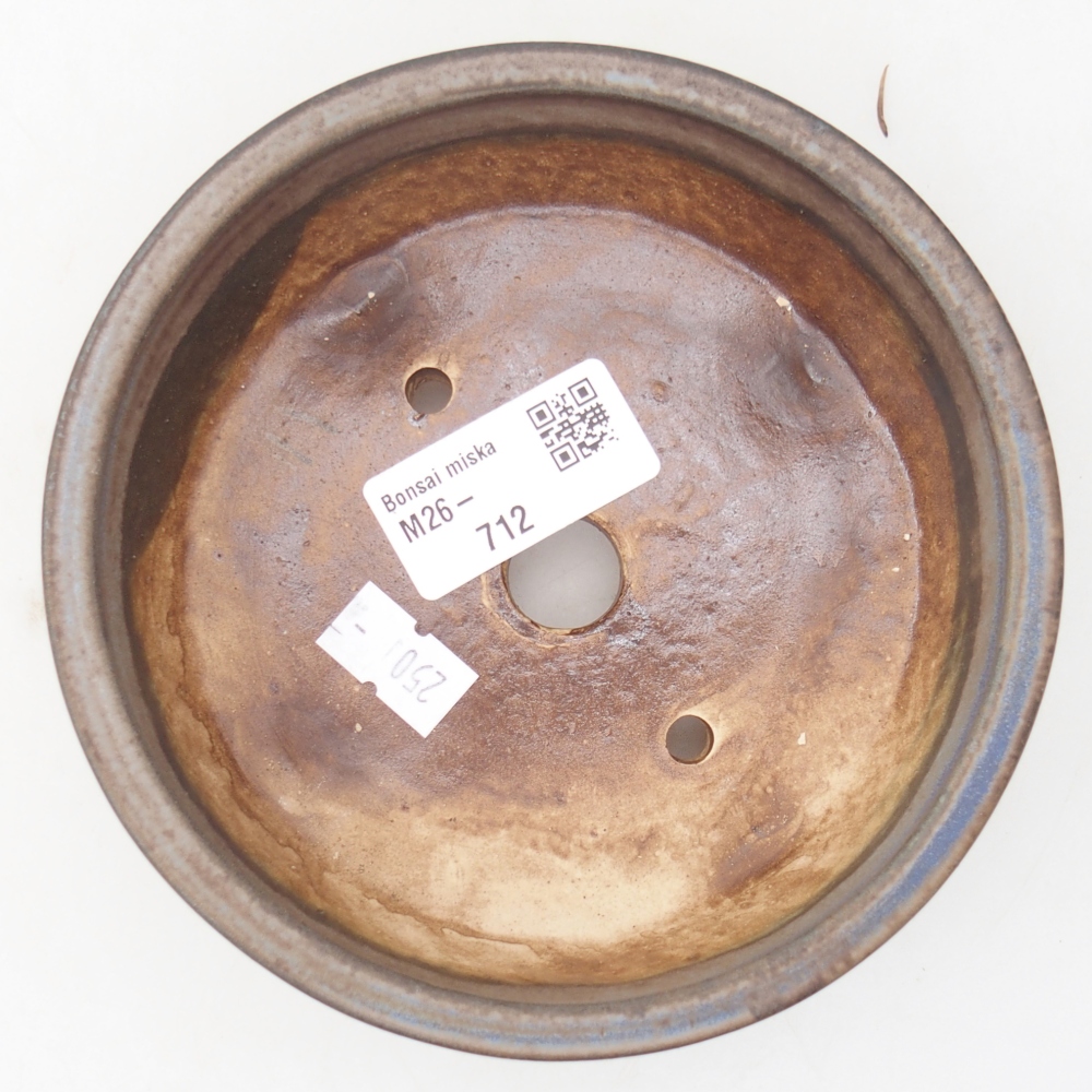 Ceramiczna miska do bonsai 13,5 x 13,5 x 4 cm, kolor niebieski