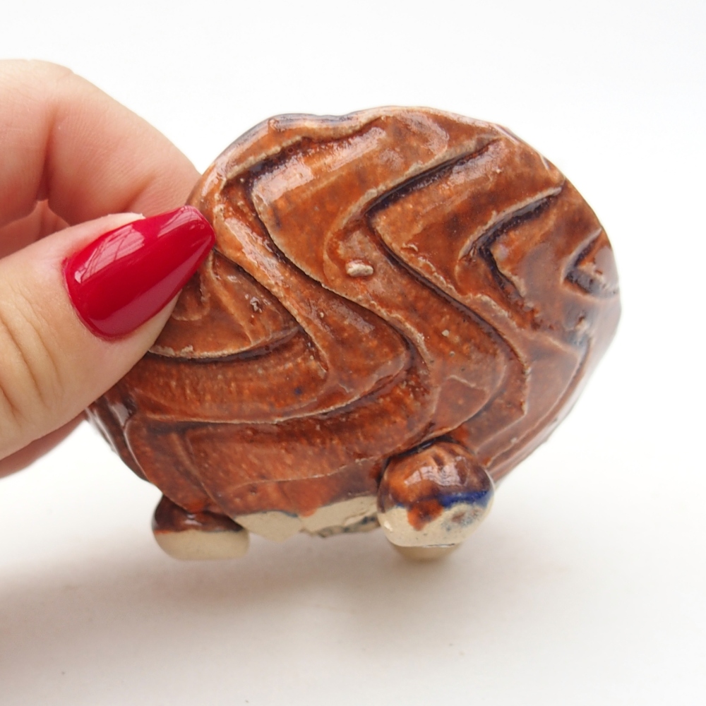 Ceramiczna skorupa 8 x 9,5 x 5 cm, kolor pomarańczowy