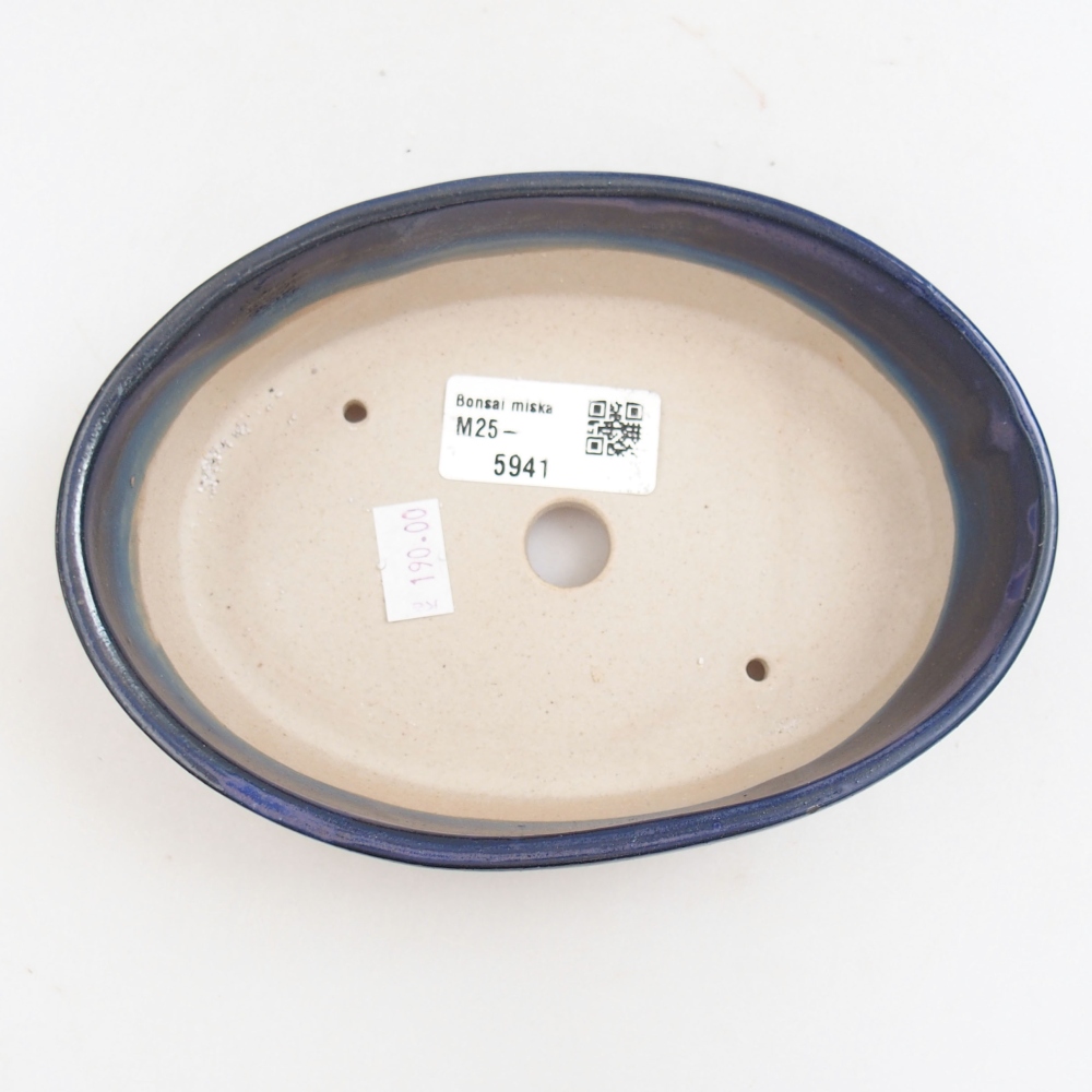 Ceramiczna miska bonsai 16,5 x 11,5 x 4 cm, kolor niebieski