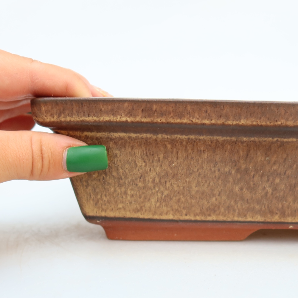 Ceramiczna miska  25,5 x 19 x 6,5 cm, kolor brązowy