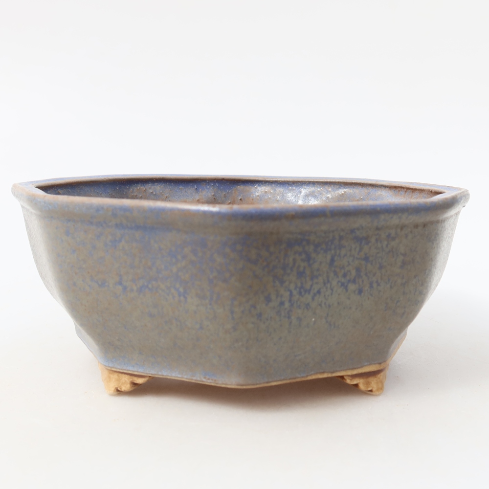 Ceramiczna miska do bonsai 17 x 16 x 6,5 cm, kolor niebieski