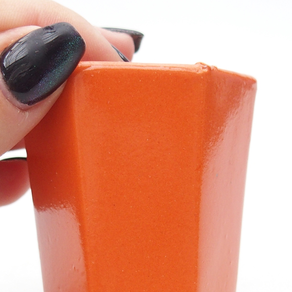 Mini miska do bonsai 5 x 4,5 x 6,5 cm, pomarańczowa