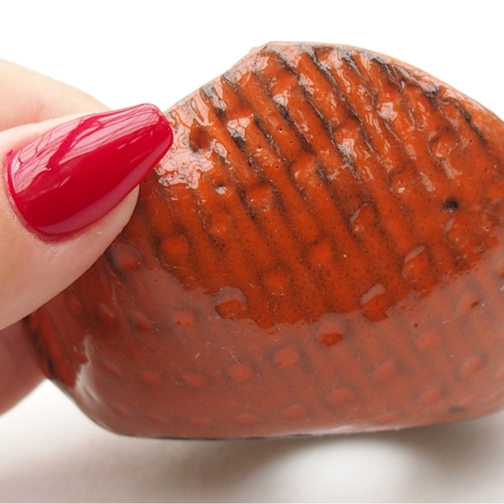 Ceramiczna skorupa 8,5 x 8,5 x 5 cm, kolor pomarańczowy