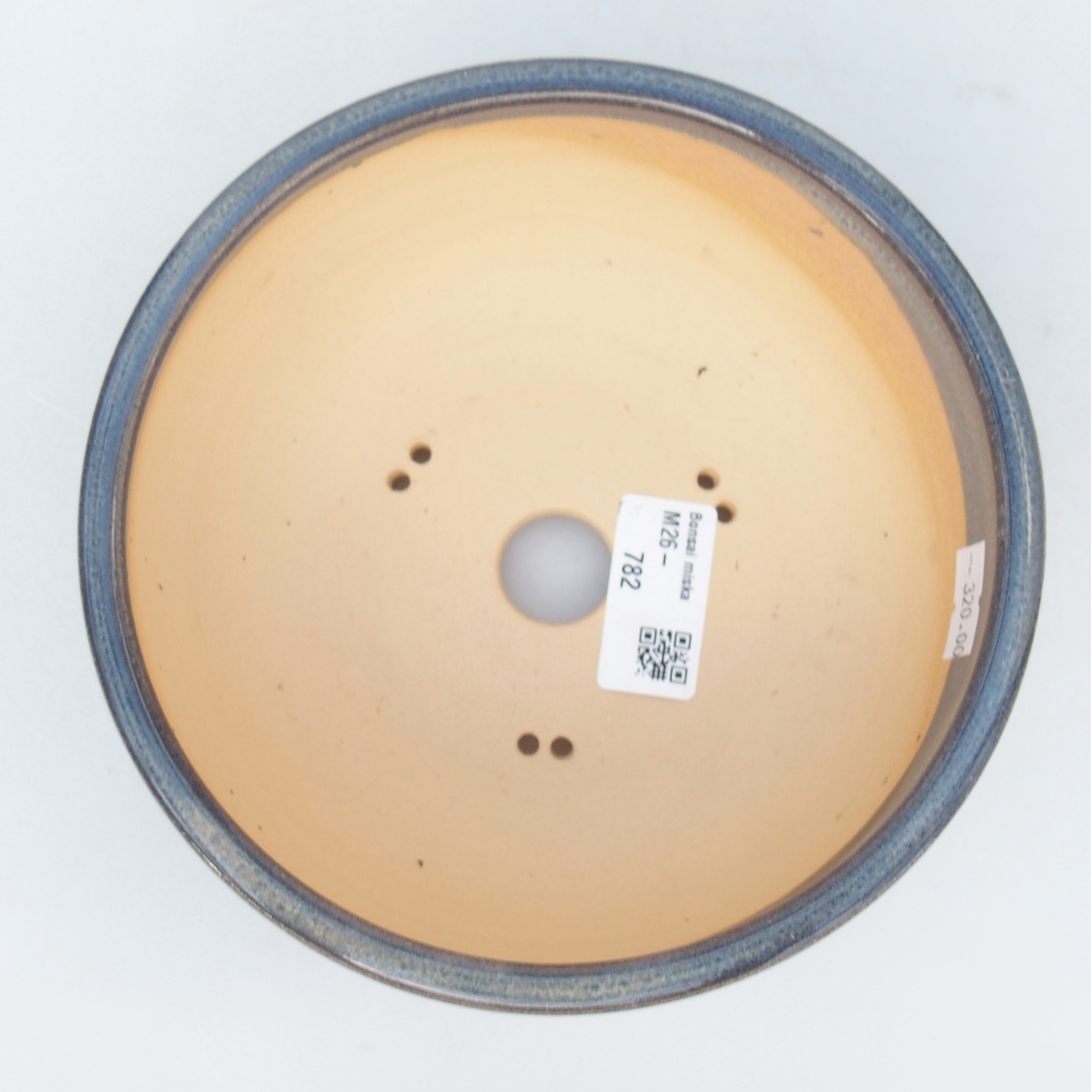 Ceramiczna miska do bonsai 16,5 x 16,5 x 6 cm, kolor niebieski