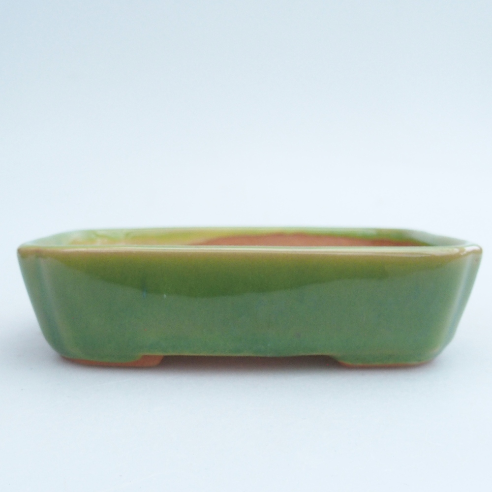 Ceramiczna miska do bonsai 12 x 9 x 3 cm, zielona
