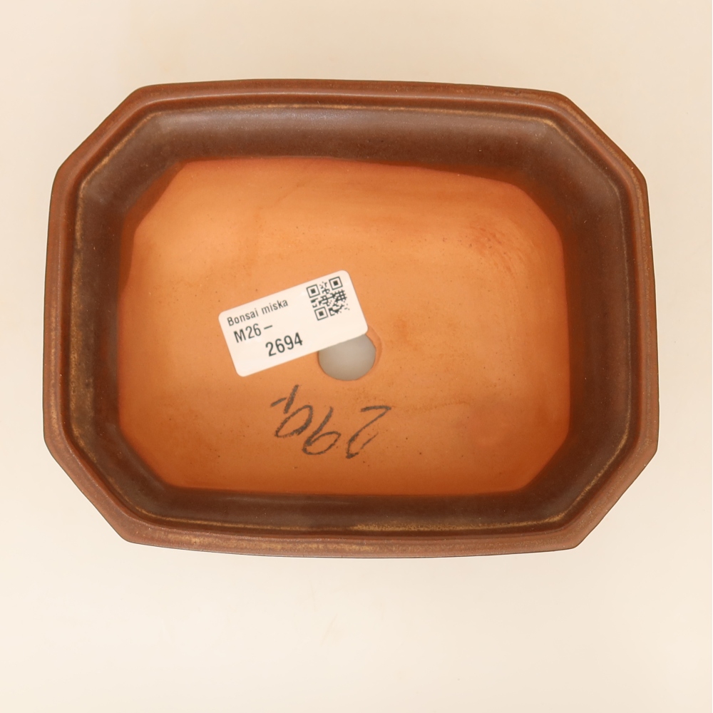 Ceramiczna miska  15 x 12 x 7 cm, kolor brązowy