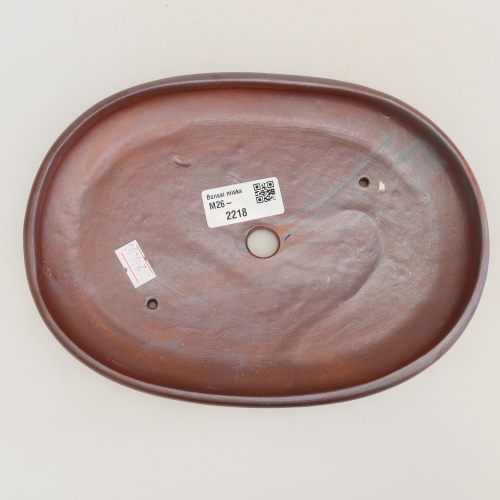 Ceramiczna miska do bonsai 22,5 x 16,5 x 3 cm, kolor metaliczny