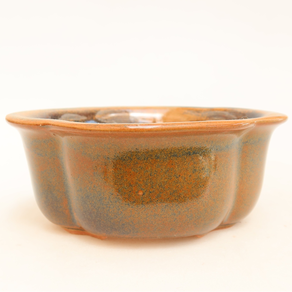 Ceramiczna miska do bonsai 13,5 x 11 x 6 cm, kolor brązowy
