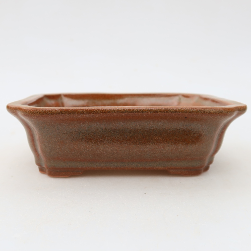 Ceramiczna miska na bonsai 13 x 10 x 4 cm, brązowa