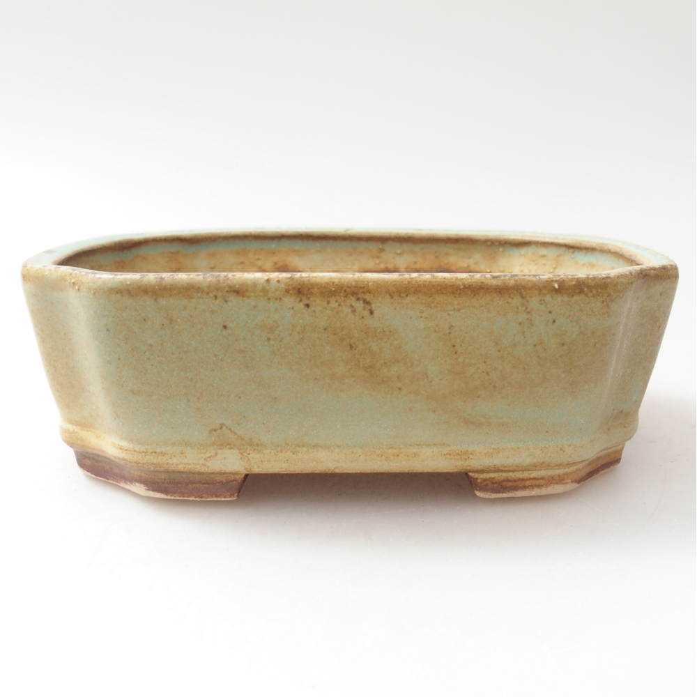 Ceramiczna miska do bonsai 14 x 12 x 4,5 cm, zielona