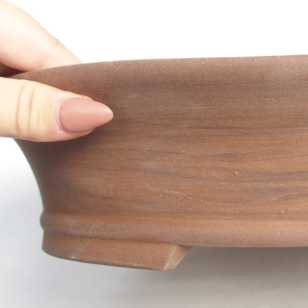 Ceramiczna miska na bonsai 32 x 29 x 7 cm, brązowa