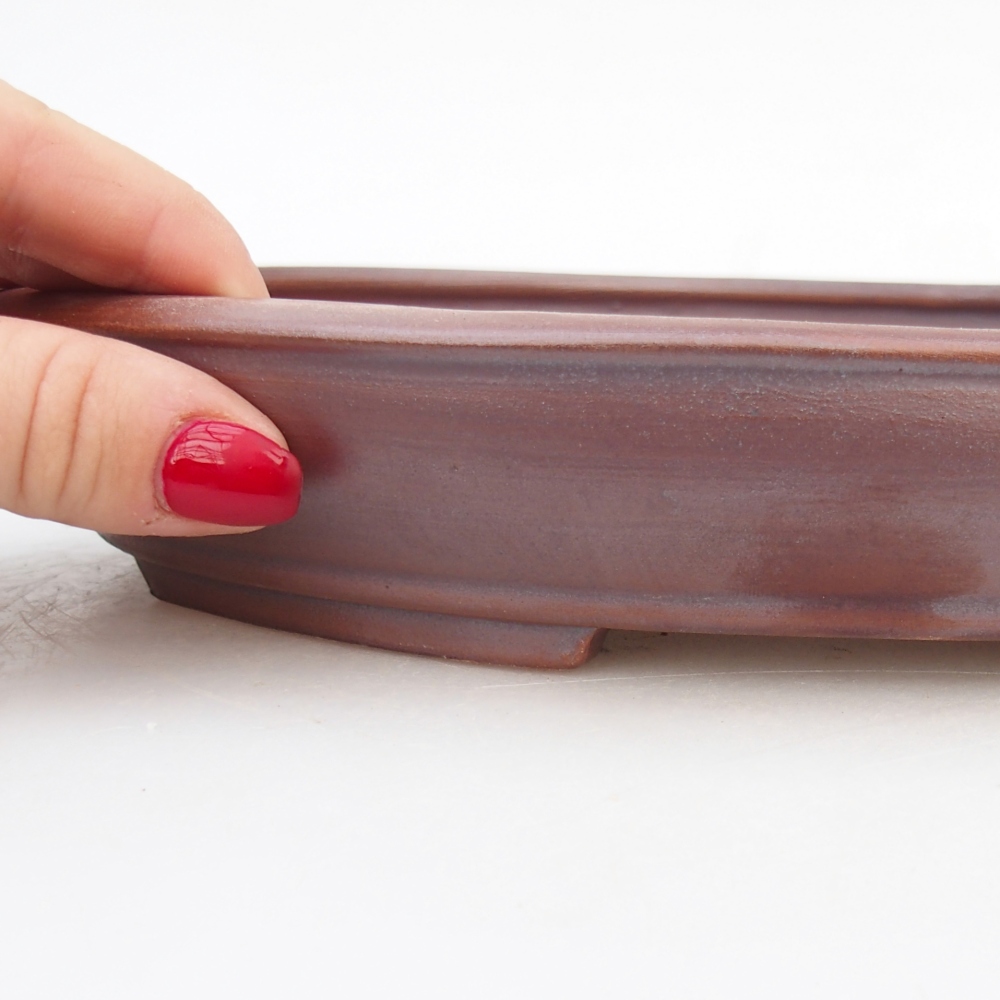 Ceramiczna miska na bonsai 24 x 20 x 4 cm, kolor metaliczny