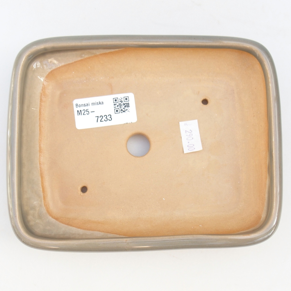 Ceramiczna miska do bonsai 16,5 x 13,5 x 3,5 cm, szara