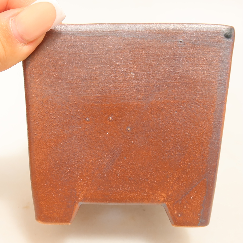 Ceramiczna miska do bonsai 9 x 9 x 8,5 cm, kolor metaliczny