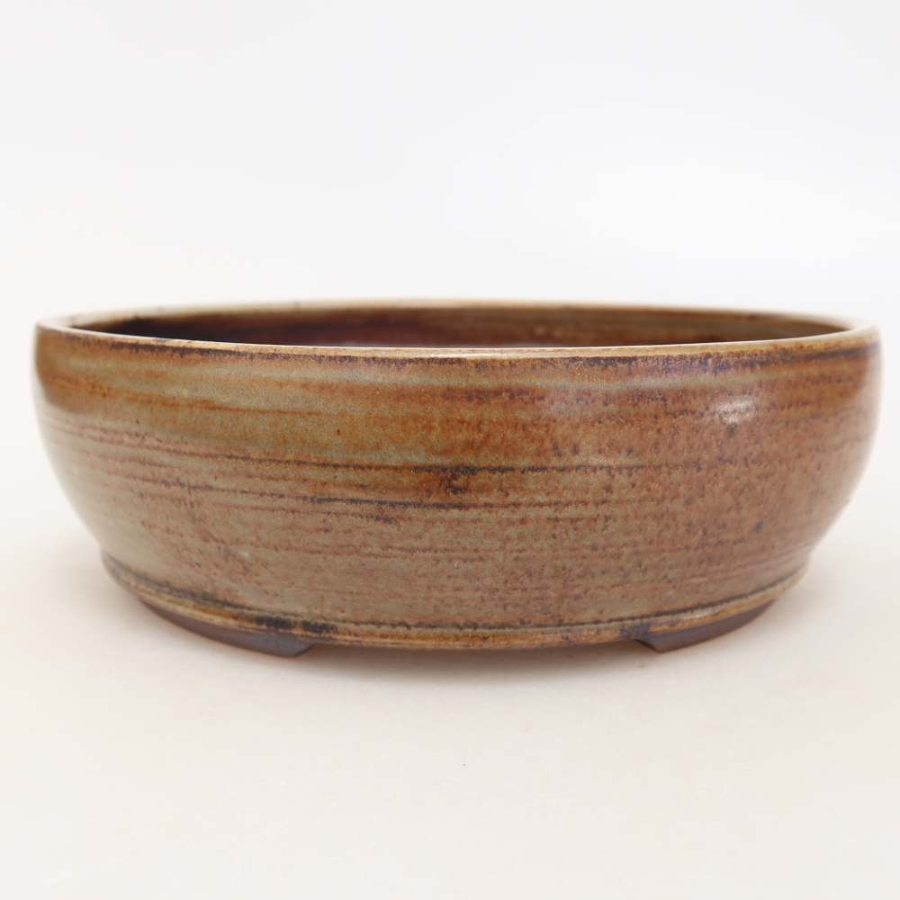 Ceramiczna miska do bonsai 17 x 17 x 5,5 cm, kolor brązowy