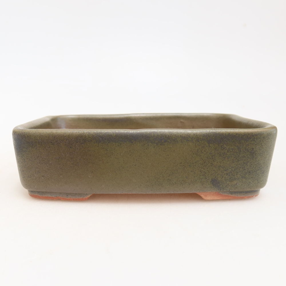 Ceramiczna miska do bonsai 13 x 9,5 x 3,5 cm, kolor zielony