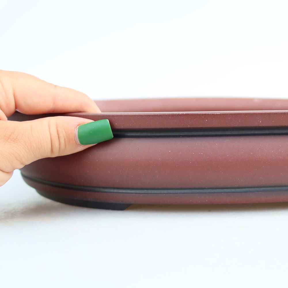 Ceramiczna miska  31 x 23,5 x 5,5 cm, kolor ceglasty