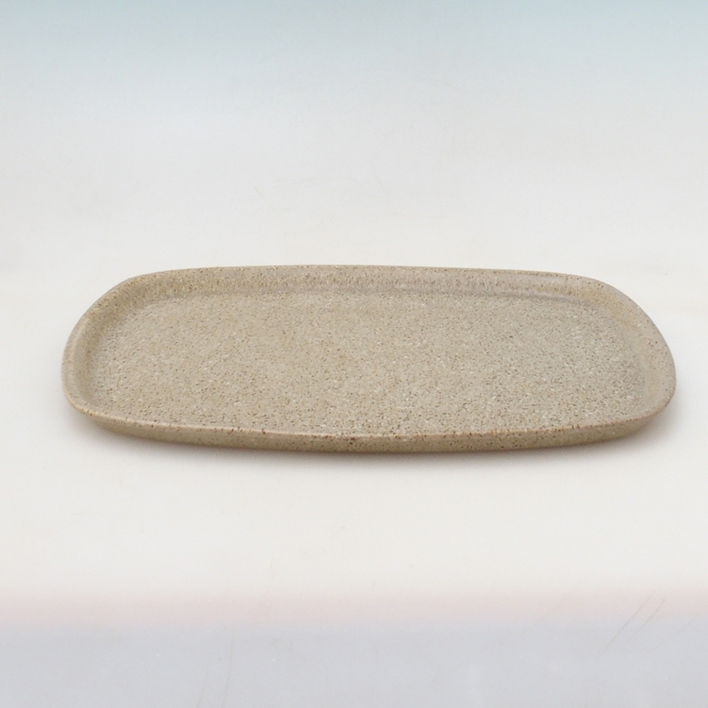 Ceramiczny spodek H10 – 34 x 23,5 x 1,5 cm – beżowy