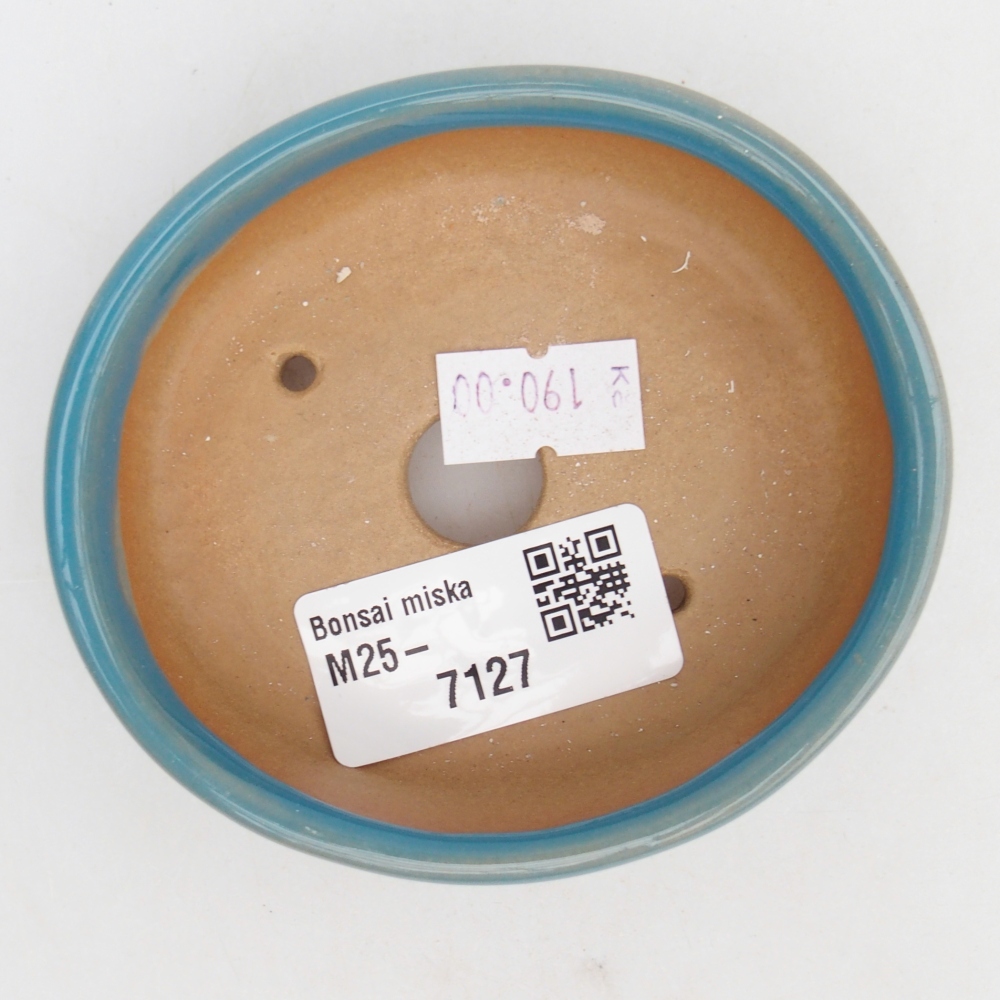 Ceramiczna miska na bonsai 9,5 x 8 x 3 cm, kolor niebieski