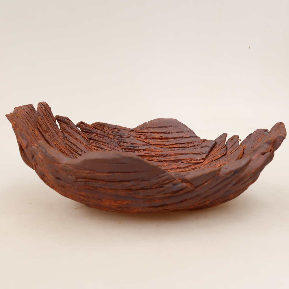 Ceramiczna skorupa  21,5 x 16,5 x 8 cm, kolor brązowy