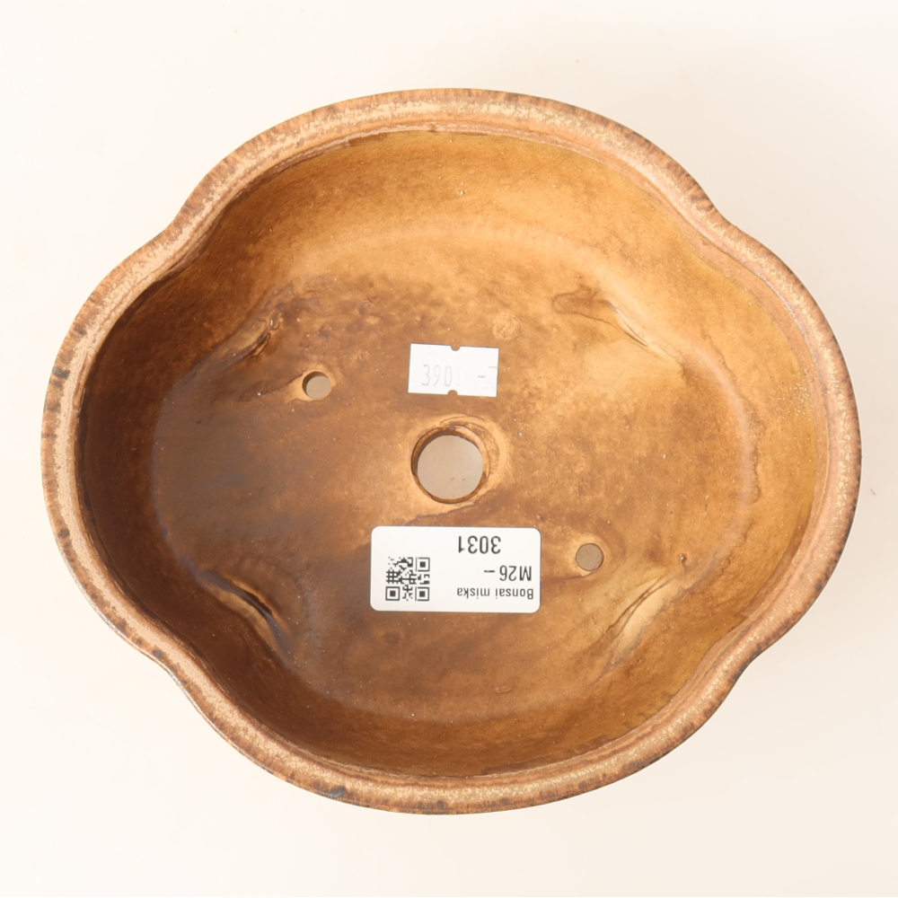 Ceramiczna miska na bonsai 17 x 15,5 x 5,5 cm, różowa