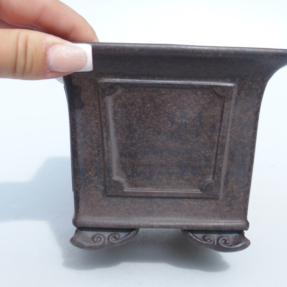 Miska 11,5 x 11,5 x 9 cm brązowa ochra