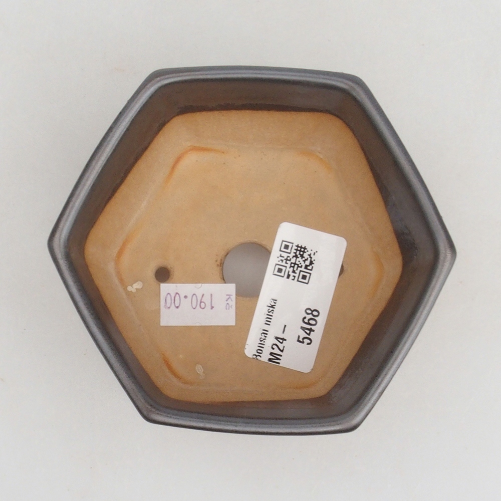 Ceramiczna miska bonsai 9,5 x 9 x 4,5 cm, kolor metaliczny