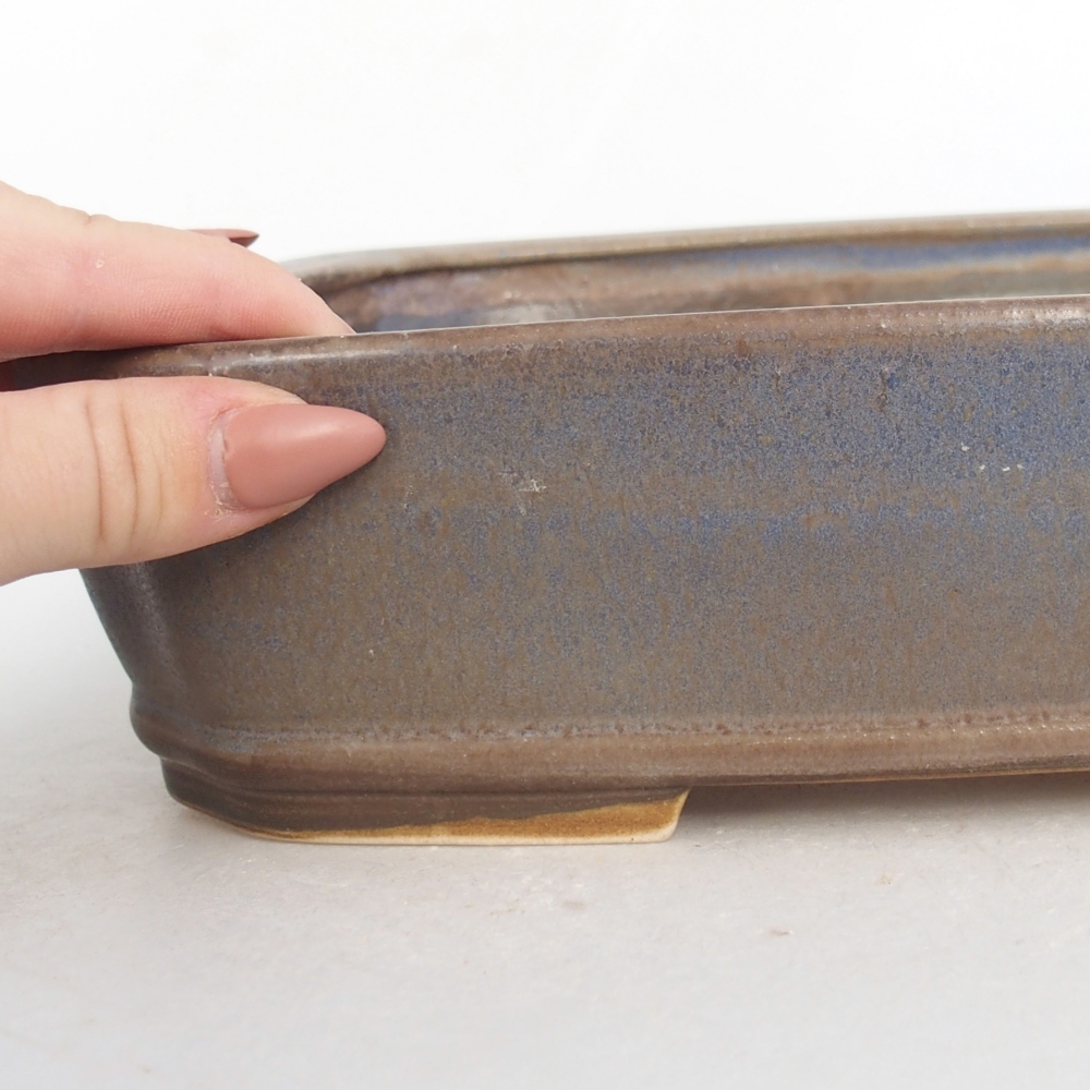 Ceramiczna miska bonsai 25 x 21,5 x 6,5 cm, kolor niebieski