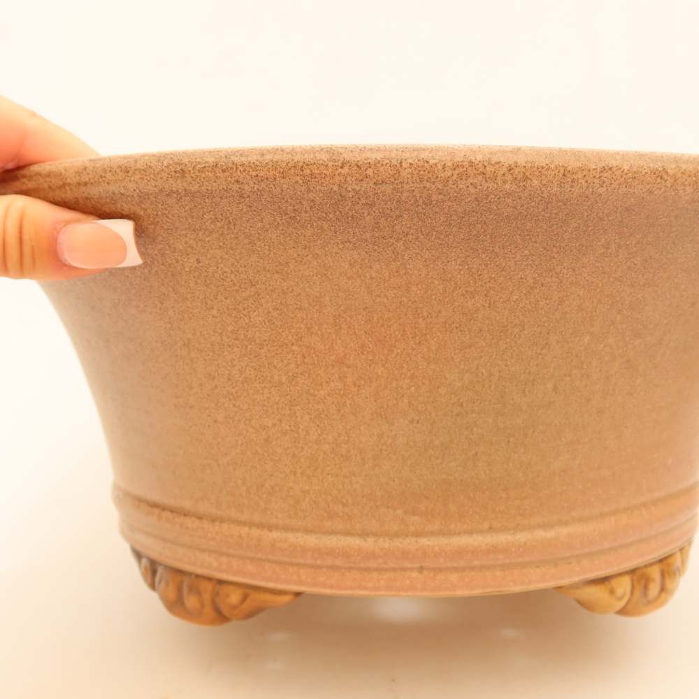 Ceramiczna miska na bonsai 29 x 29 x 12 cm, różowa