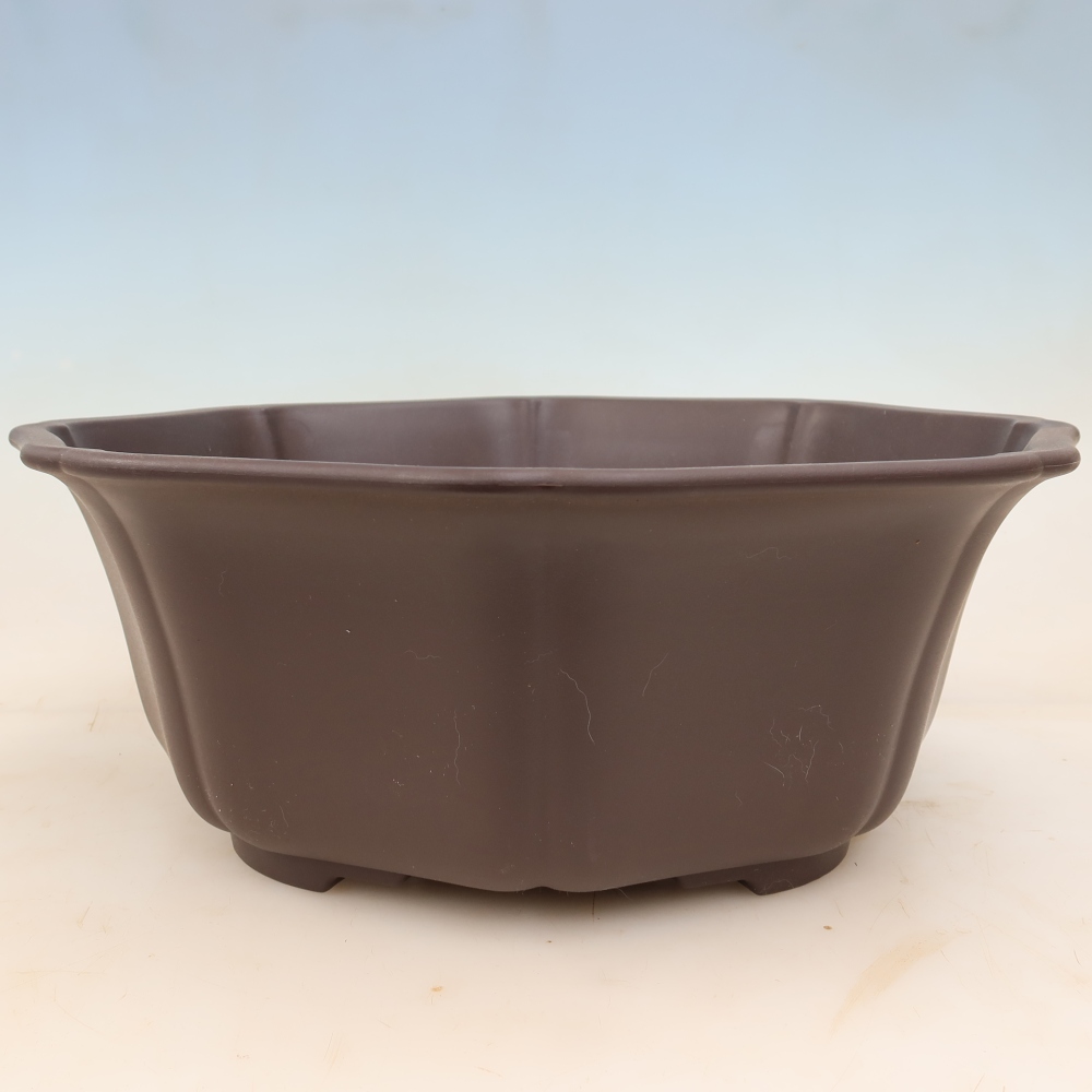 Plastikowa miska do bonsai MP-31, brązowa – 39,5 x 37,5 x 14,5 cm