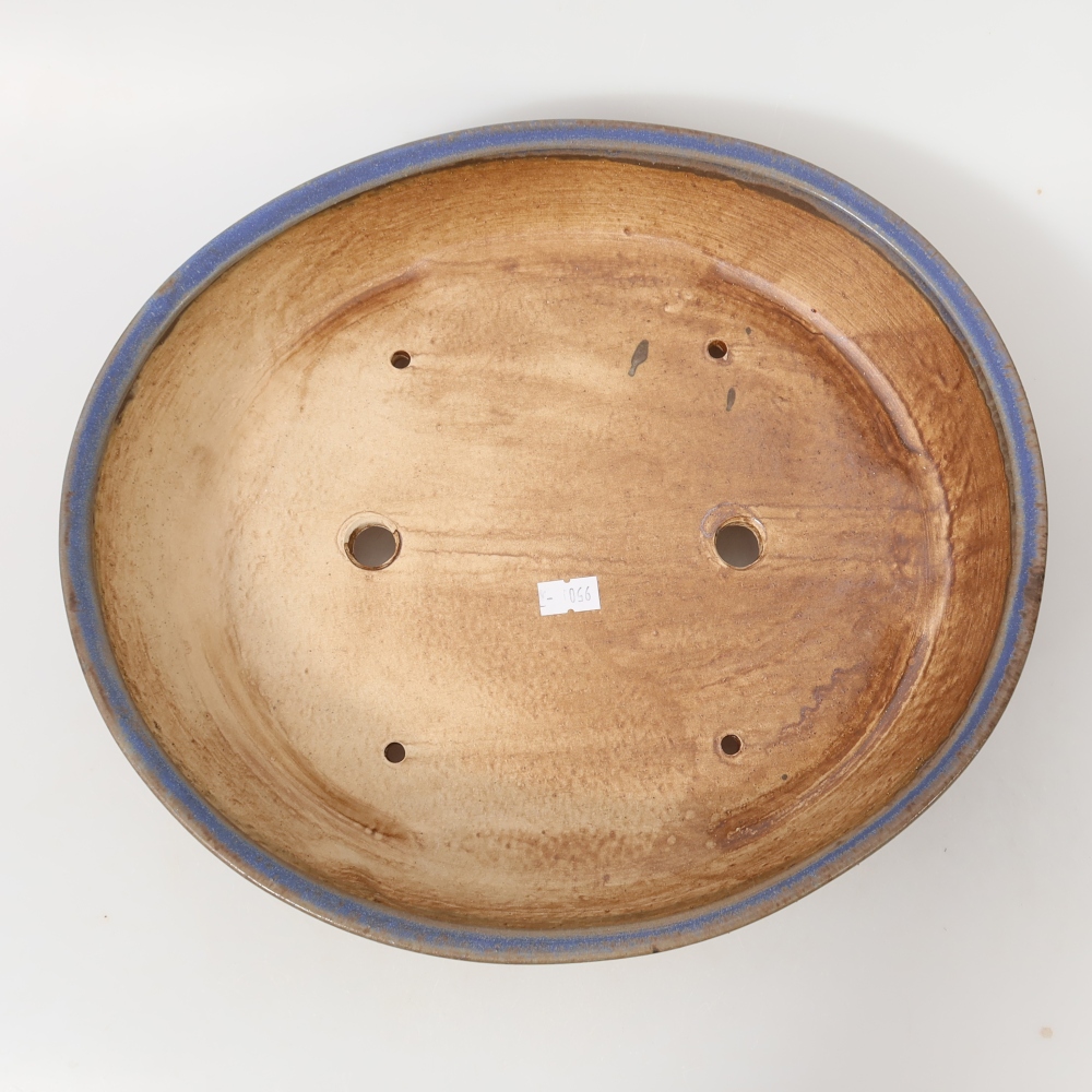 Ceramiczna miska do bonsai 31,5 x 27,5 x 6 cm, kolor niebieski