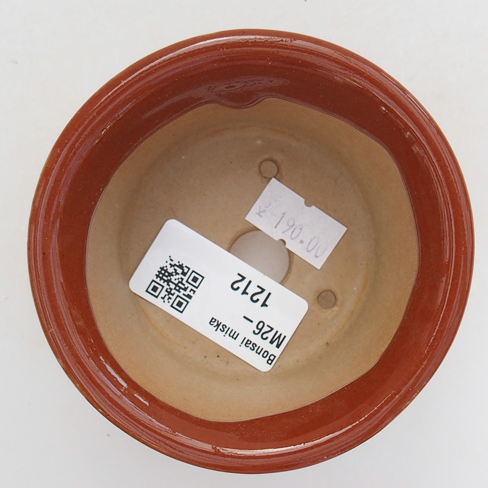 Ceramiczna miska na bonsai 9 x 9 x 5 cm, brązowa