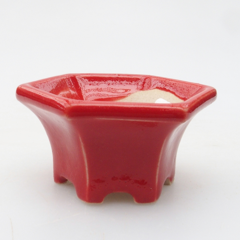 Mini miska bonsai  5 x 4,5 x 3 cm, kolor czerwony