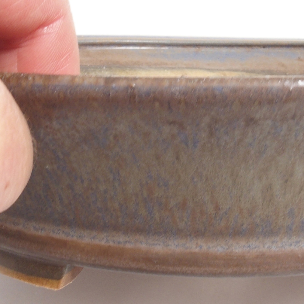 Ceramiczna miska do bonsai 17 x 15,5 x 4,5 cm, kolor niebieski